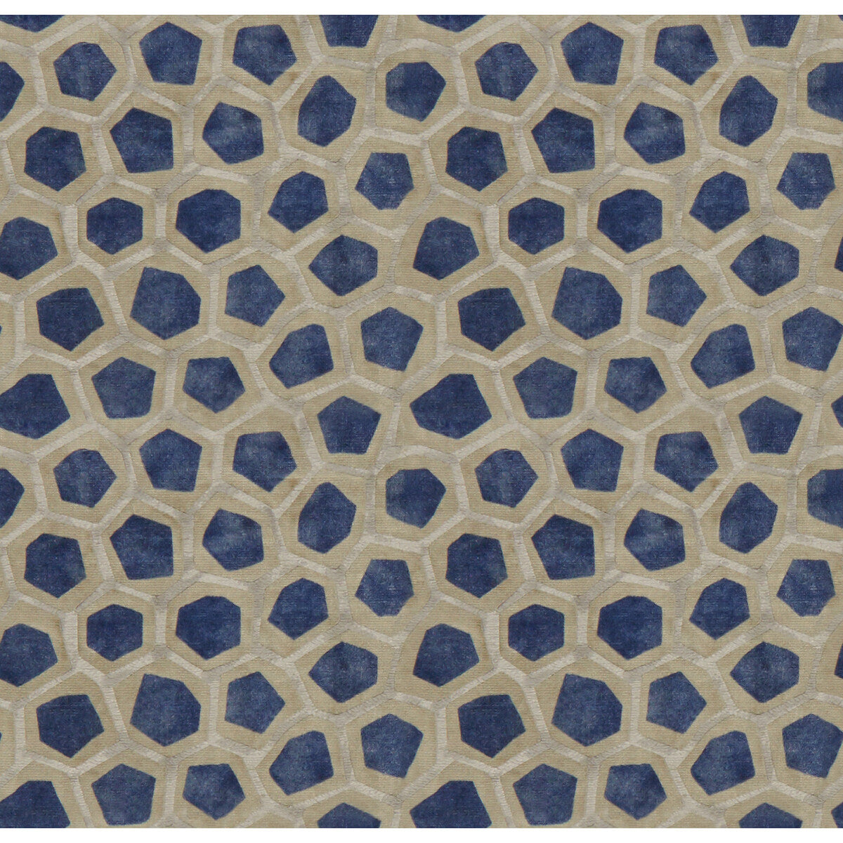 LEE JOFA MODERN HEXAGON VELVET SAPPHIRE