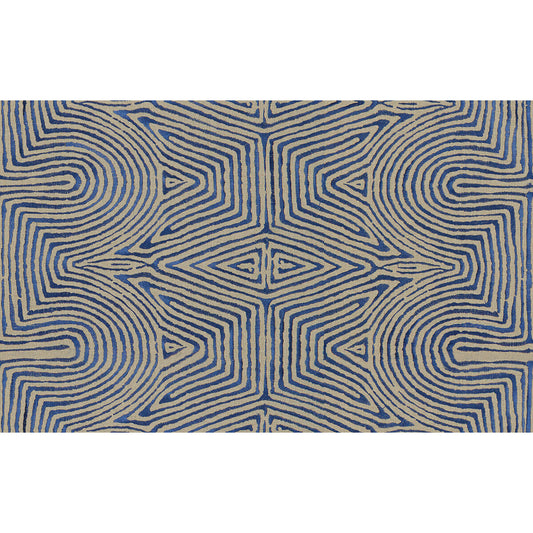 LEE JOFA MODERN JULIA EMB FLAX/BLUE