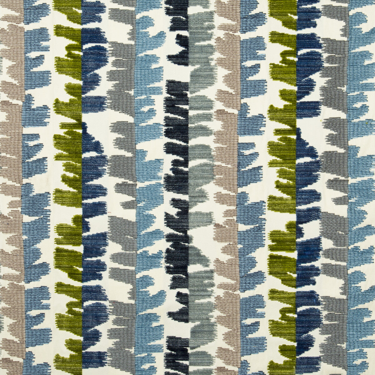 LEE JOFA MODERN FRACTAL VELVET BLUE/GREEN