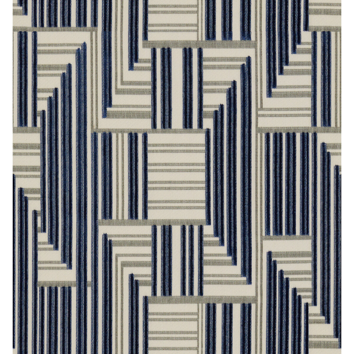 LEE JOFA MODERN CUBOID VELVET NAVY/GREY