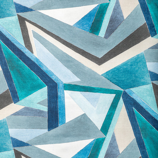 LEE JOFA MODERN ROULADE PRINT NAVY/TEAL