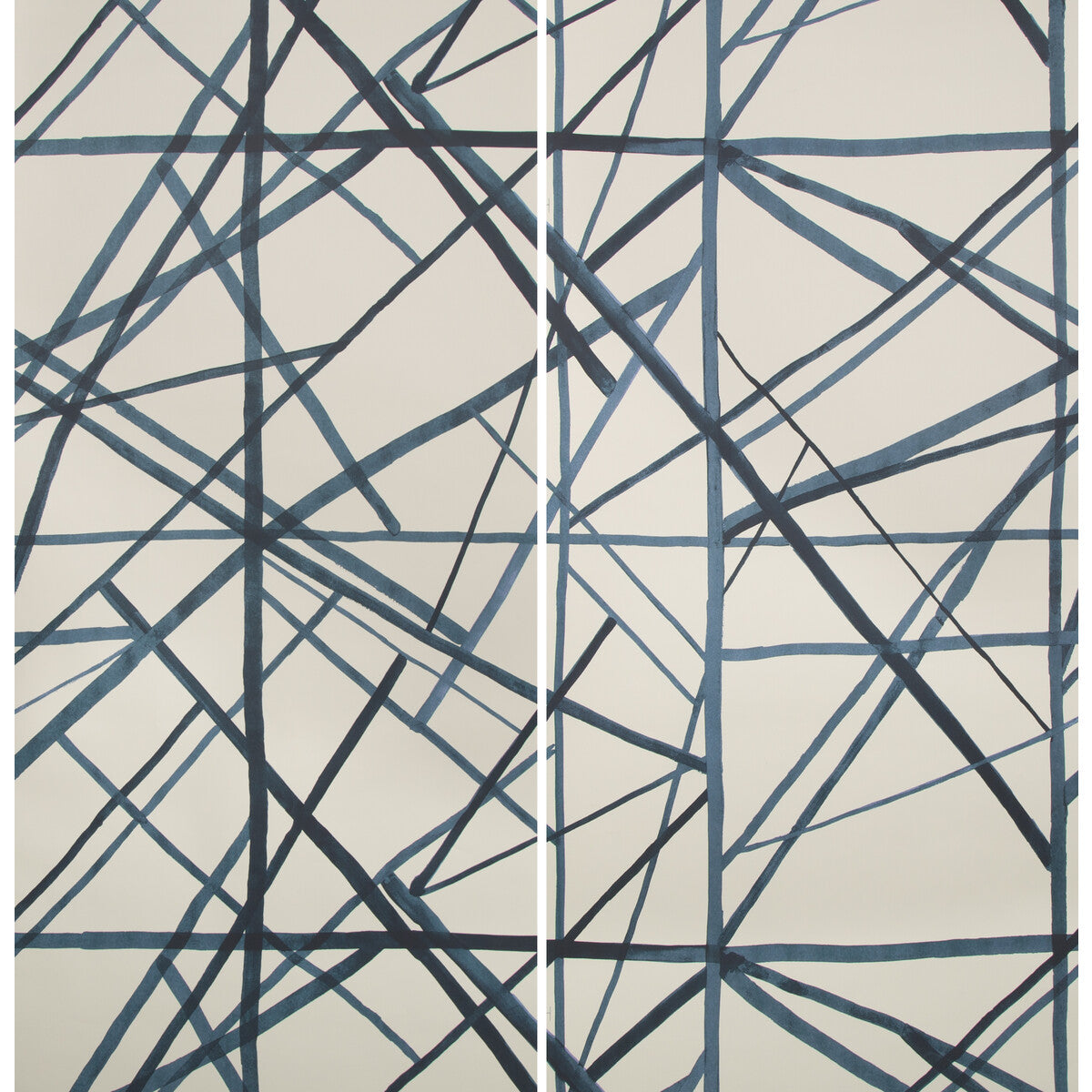 LEE JOFA MODERN CHANNELS PAPER PERIWINKLE/OAT