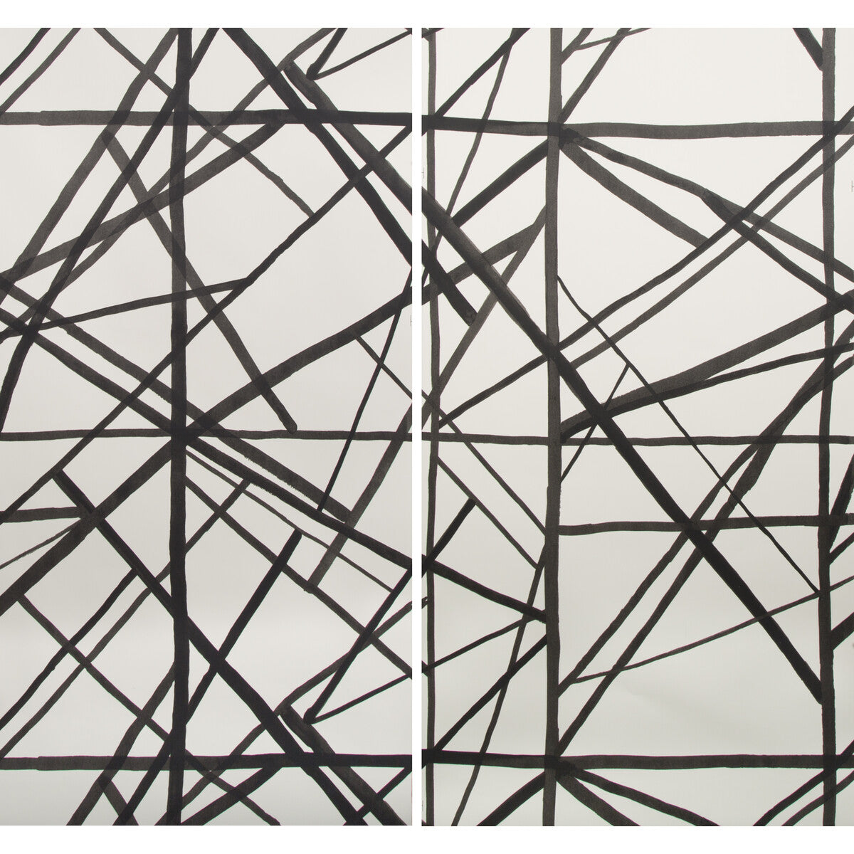 LEE JOFA MODERN CHANNELS PAPER EBONY/IVORY