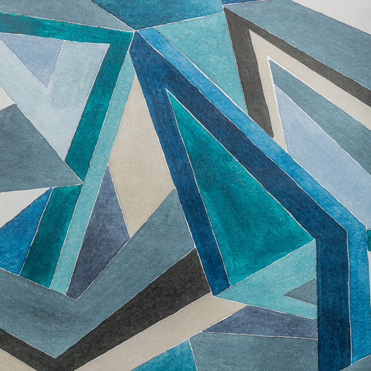 LEE JOFA MODERN ROULADE PAPER NAVY/TEAL