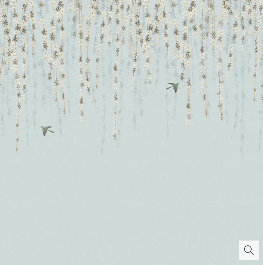 Thibaut: Blossom Mural (2 panels) TM24453 in Blue