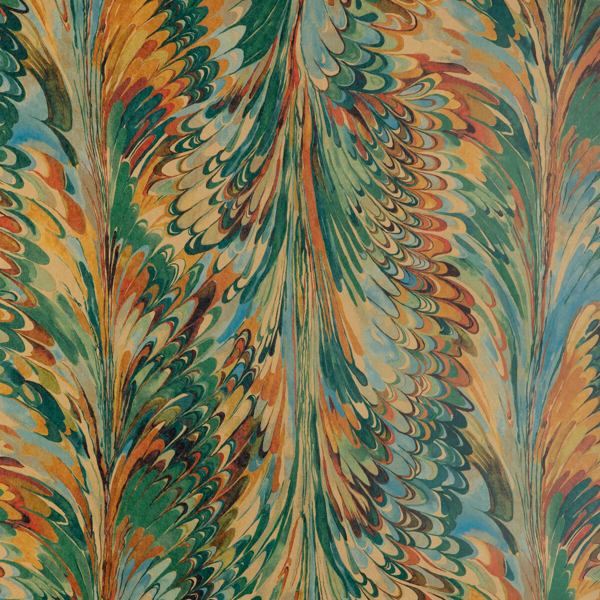 LEE JOFA TAPLOW PAPER TEAL/BRONZE