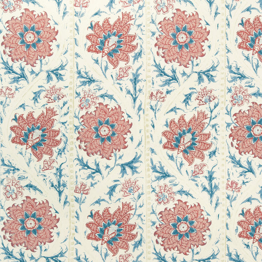 LEE JOFA CALICO VINE WP BLUE RED