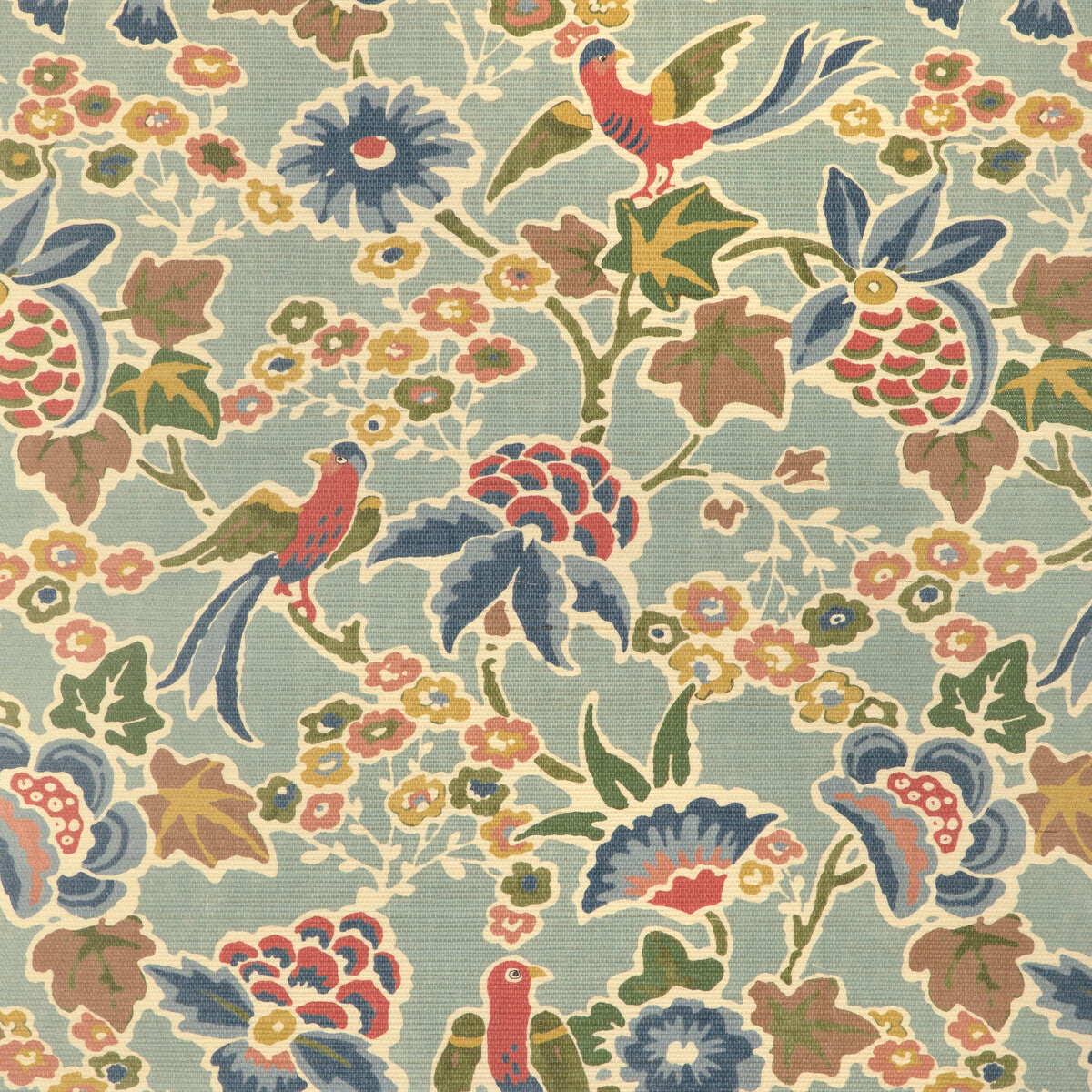 LEE JOFA POSY PAPER AQUA/IVY