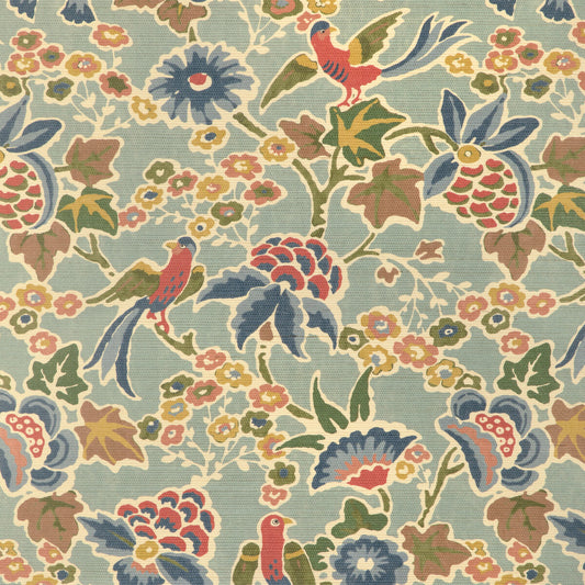 LEE JOFA POSY PAPER AQUA/IVY