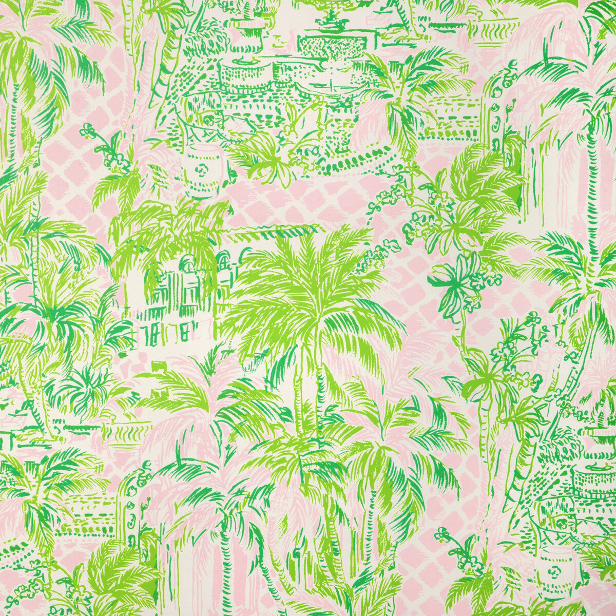 LEE JOFA PALM BEACH WP PINK/GREEN