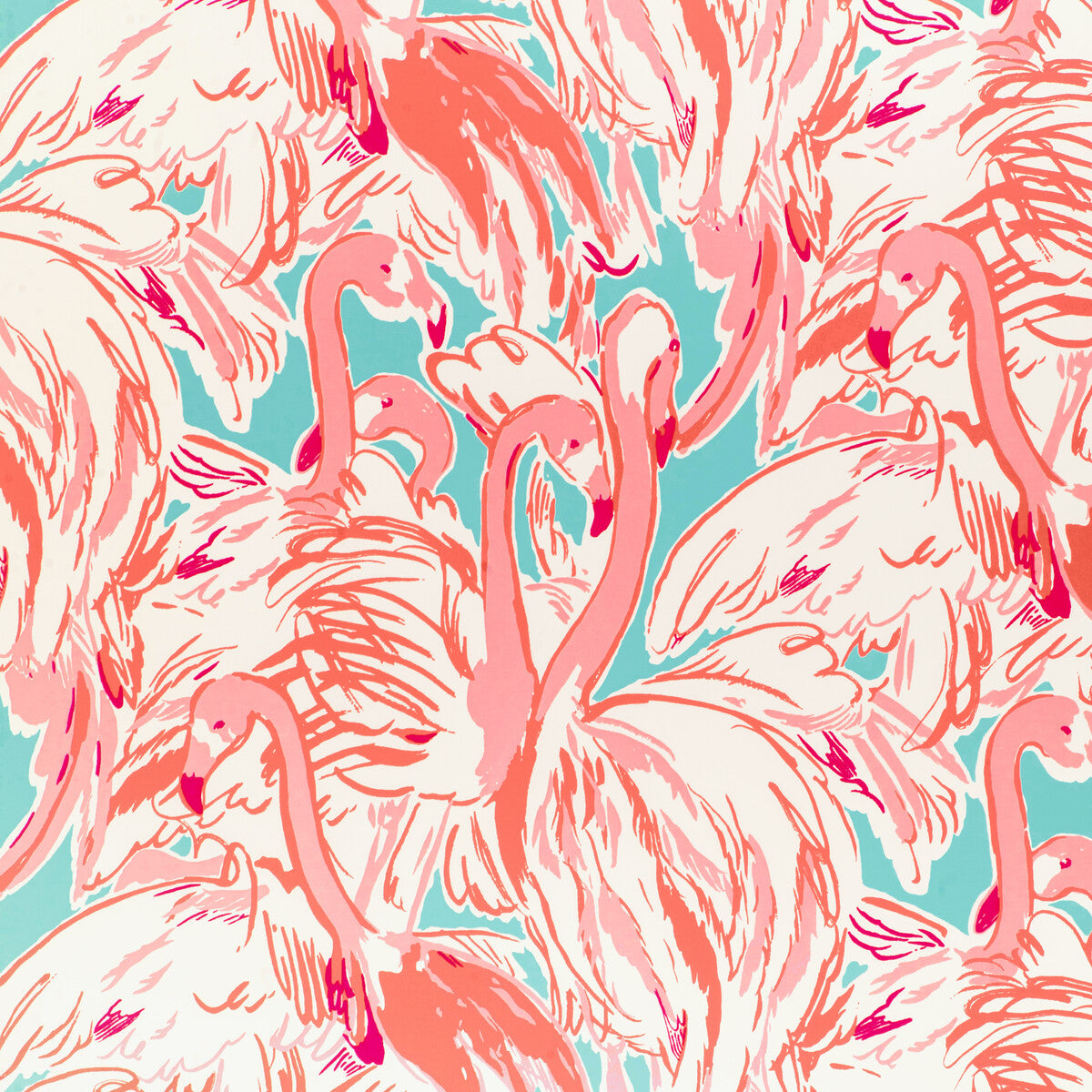 LEE JOFA PINK COLONY WP AQUA/PINK