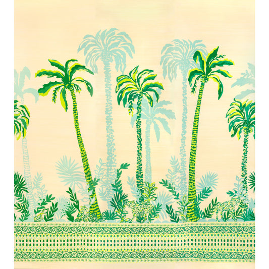 LEE JOFA PALMS WAY MURAL GC GREEN