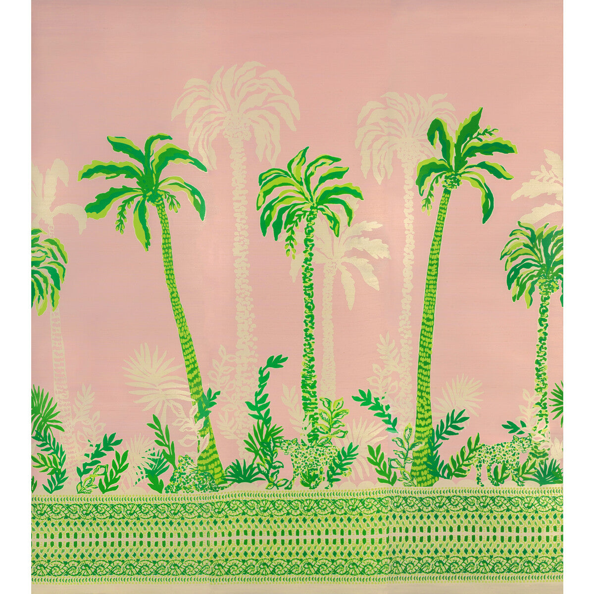 LEE JOFA PALMS WAY MURAL GC PINK