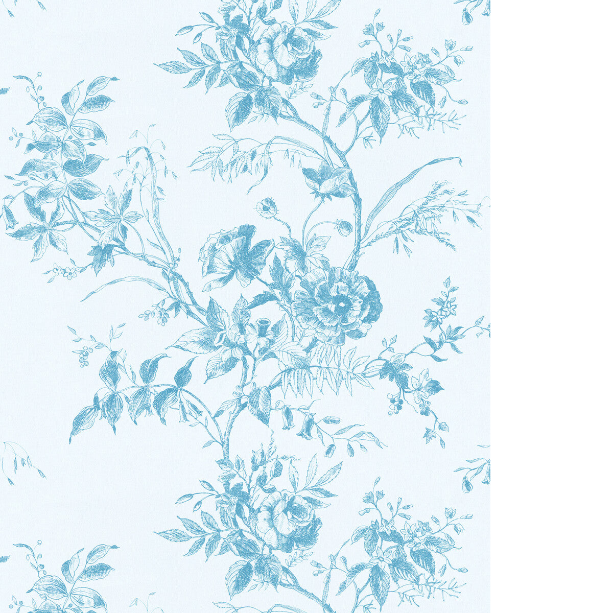 LEE JOFA TEA ROSE TOILE WP BLUE