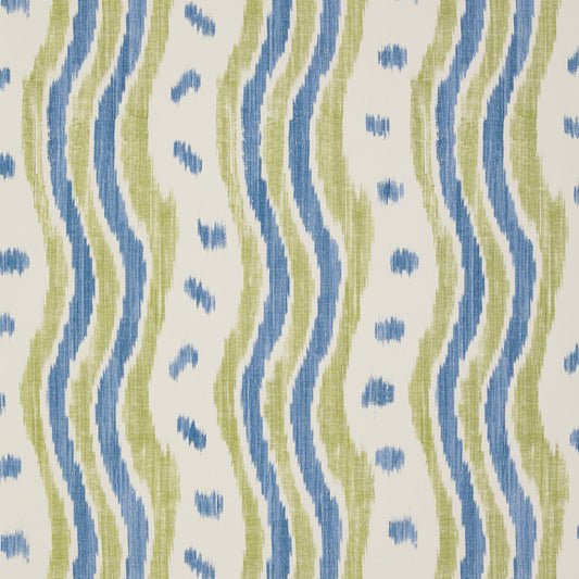 LEE JOFA IKAT STRIPE WP BLUE/LIME