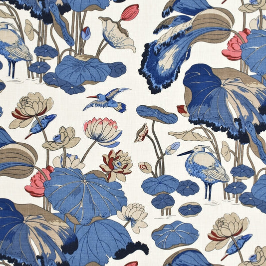 G P & J BAKER NYMPHEUS - LINEN INDIGO/MARINE/LINEN