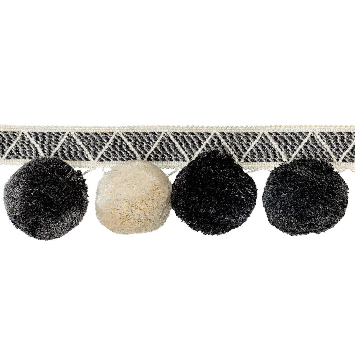 KRAVET COUTURE PHUKET POMS IVORY/NOIR