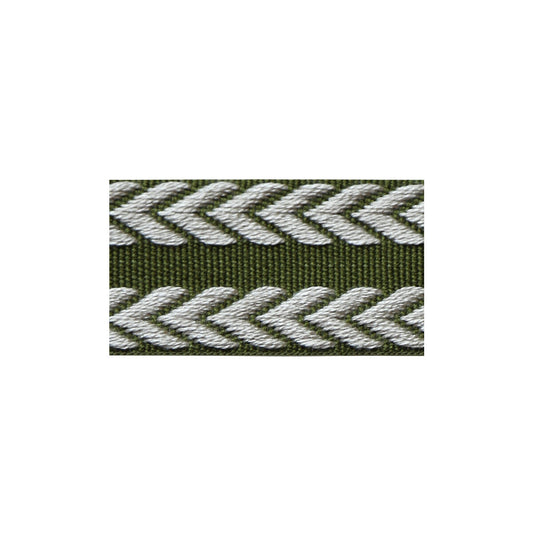 LEE JOFA CHEVRON BRAID OLIVE GREEN & FLAX