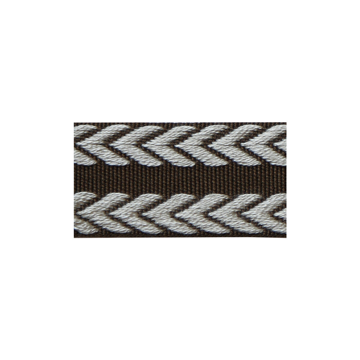 LEE JOFA CHEVRON BRAID BROWN & FLAX
