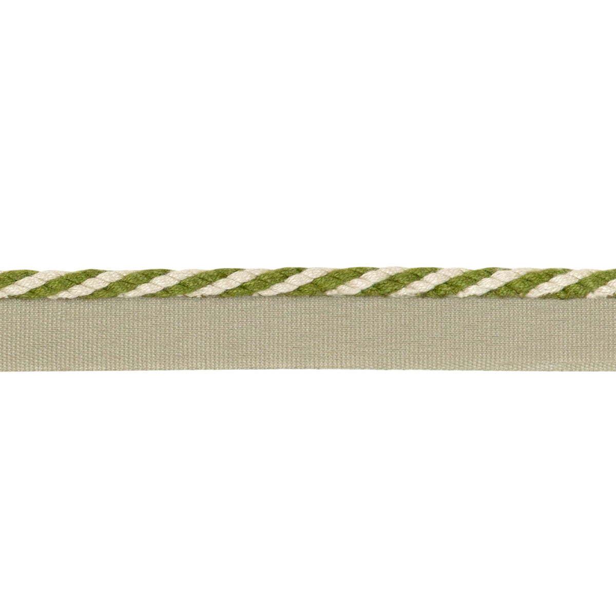 LEE JOFA STRPD CABLE CORD FLAX & OLIVEGRN