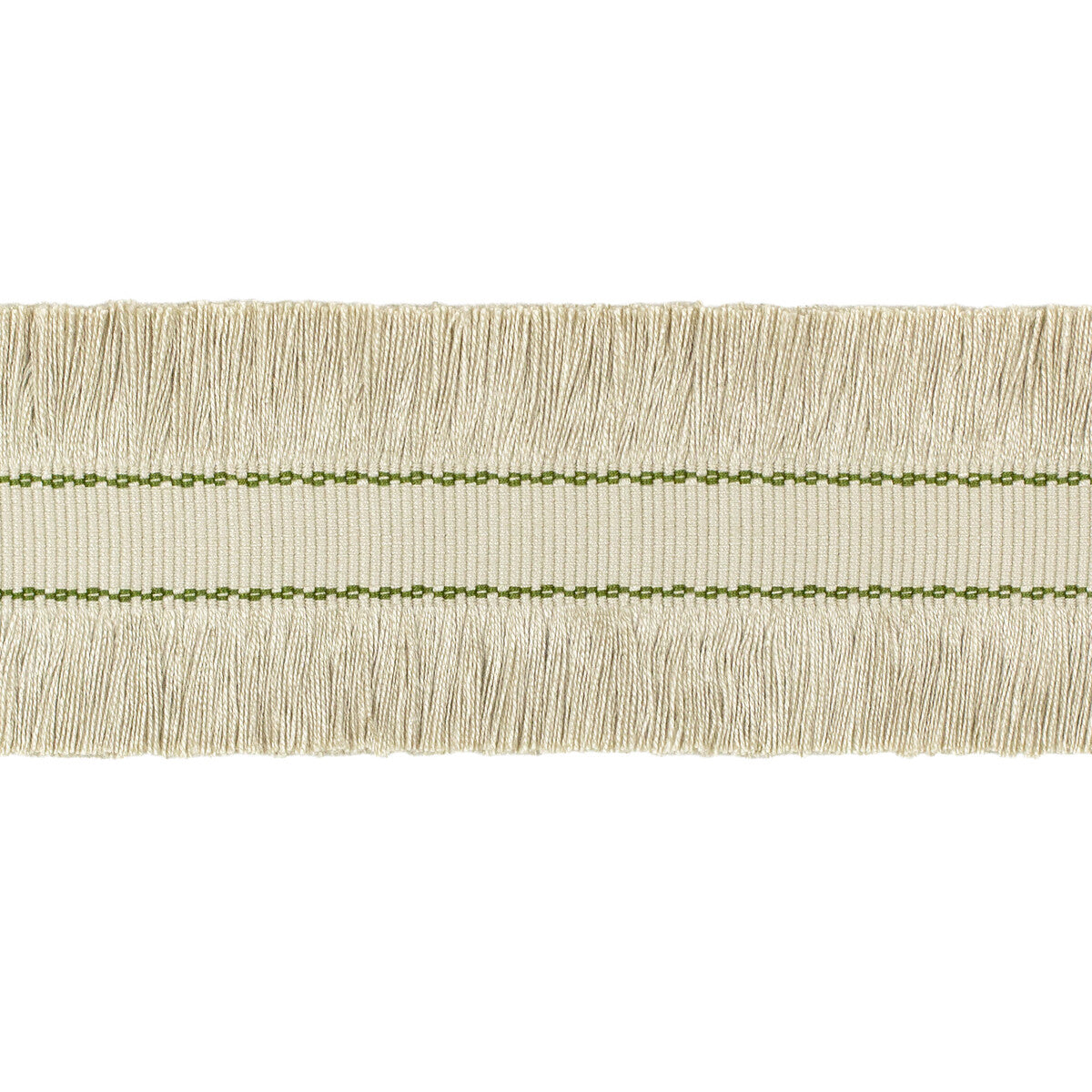 LEE JOFA CUT RUCHE FRINGE FLAX & OLIVE GRN