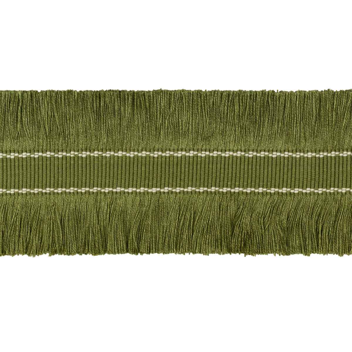 LEE JOFA CUT RUCHE FRINGE OLIVE GREEN