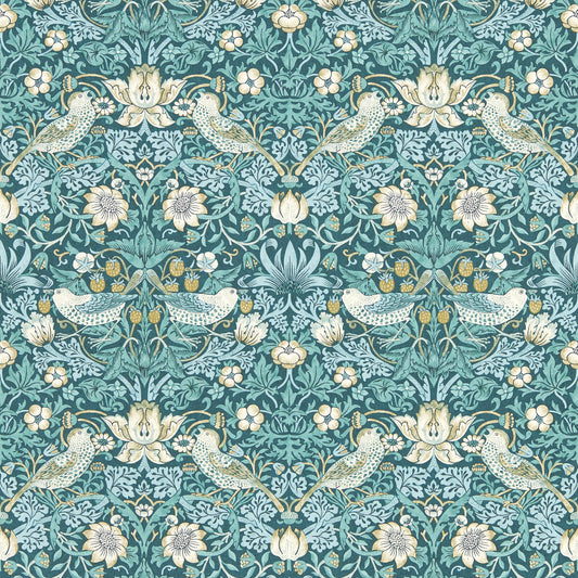 CLARKE AND CLARKE STRAWBERRY THIEF TEAL WP