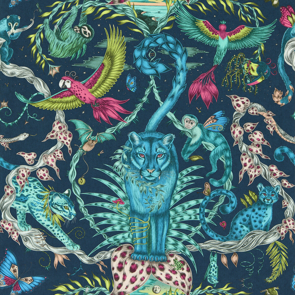 CLARKE AND CLARKE BOSQUE DREAMS NAVY WP