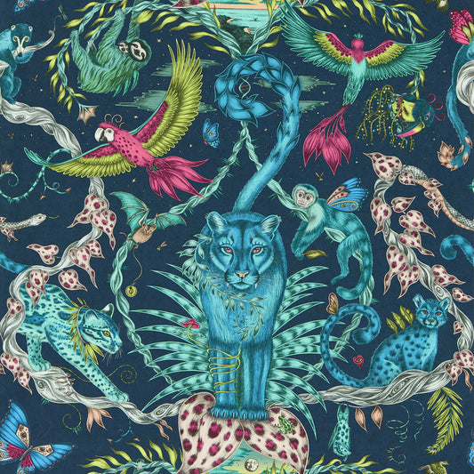 CLARKE AND CLARKE BOSQUE DREAMS NAVY WP