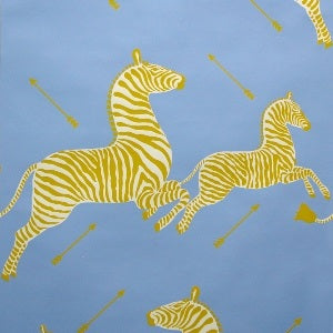 Scalamandre: Zebras Wallpaper SC 0007 WP81388M Periwinkle