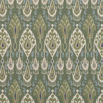 GP&J Baker: Ikat Bokhara Linen BP10939.2.0 Emerald