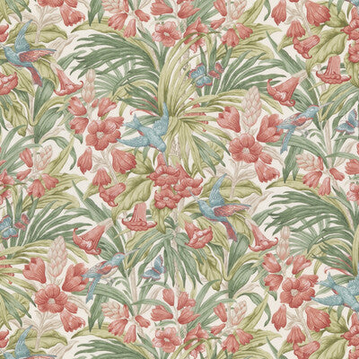 GP&J Baker: Trumpet Flowers Cotton BP10976.1.0 Red/Green