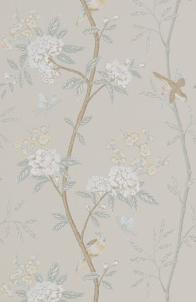 GP&J Baker: Peony & Blossom WP BW45066.3.0 Soft Aqua
