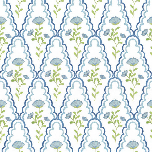 Stout: Scallop Floral WP W7848-3 Denim