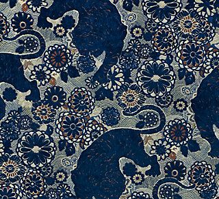 Old World Weavers for Scalamandre: Siberian Tiger EA 0002 18V1 Sapphire Flame