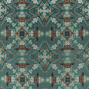 Clarke & Clarke: Emerald Forest F1581/04.CAC.0 Teal Jacquard