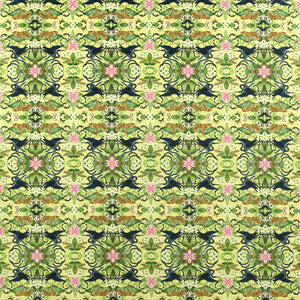 Clarke & Clarke: Wonderlust Tea Story F1592/01.CAC.0 Citron Velvet