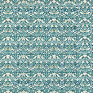 William Morris for Clarke & Clarke: Strawberry Thief F1678/01.CAC.0 Teal