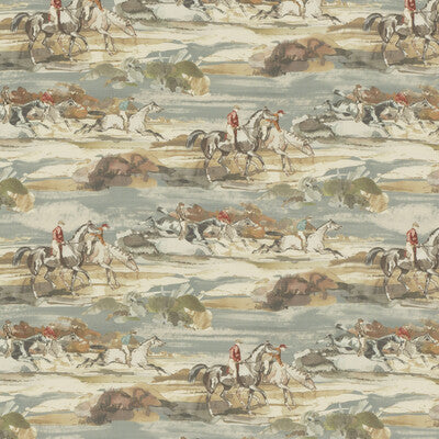 Mulberry: Morning Gallop Linen FD294.H57.0 Blue/Sand