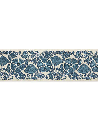 Grey Watkins for Scalamandre: Gretel Printed Tape GW 0004 T3330 Bluebird