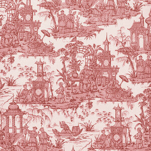 Oscar de la Renta for Lee Jofa: Pagoda Toile Paper WP P2020110.19.0 Garnet