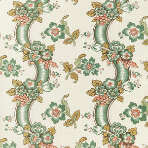 Oscar de la Renta for Lee Jofa: Benday Paper WP P2020111.317.0 Green/Rose
