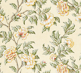 Scalamandre: Peonia Linen Print SC 0001 16616 Sunlight