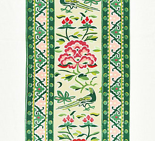 Scalamandre: Royal Peony Linen Print SC 0002 16613 Spring Green