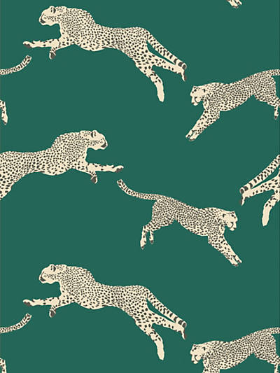 Scalamandre: Leaping Cheetah SC 0005 WP88449 Evergreen