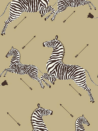 Scalamandre: Zebras Vinyl Wallpaper SC 0011 WP81388MV Gold