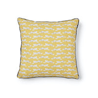 Schumacher: Leaping Leopards 16" Pillow  SO17774003 Yellow