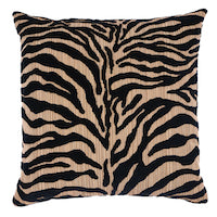 Schumacher: Regine Strie Velvet 22" Pillow SO7777106 Ebony