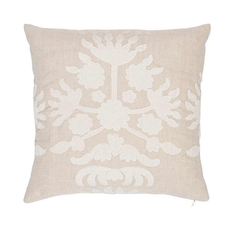 Schumacher: Cybele Embroidery 18" Pillow SO7947204 Natural