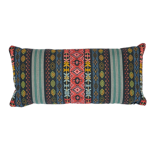 Schumacher: Cosima Embroidery 24" Pillow SO7968118 Carbon Multi